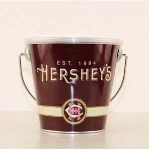 Hersheys Chocolate World Tin Bucket Pail Handle Lid Collectible